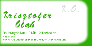 krisztofer olah business card